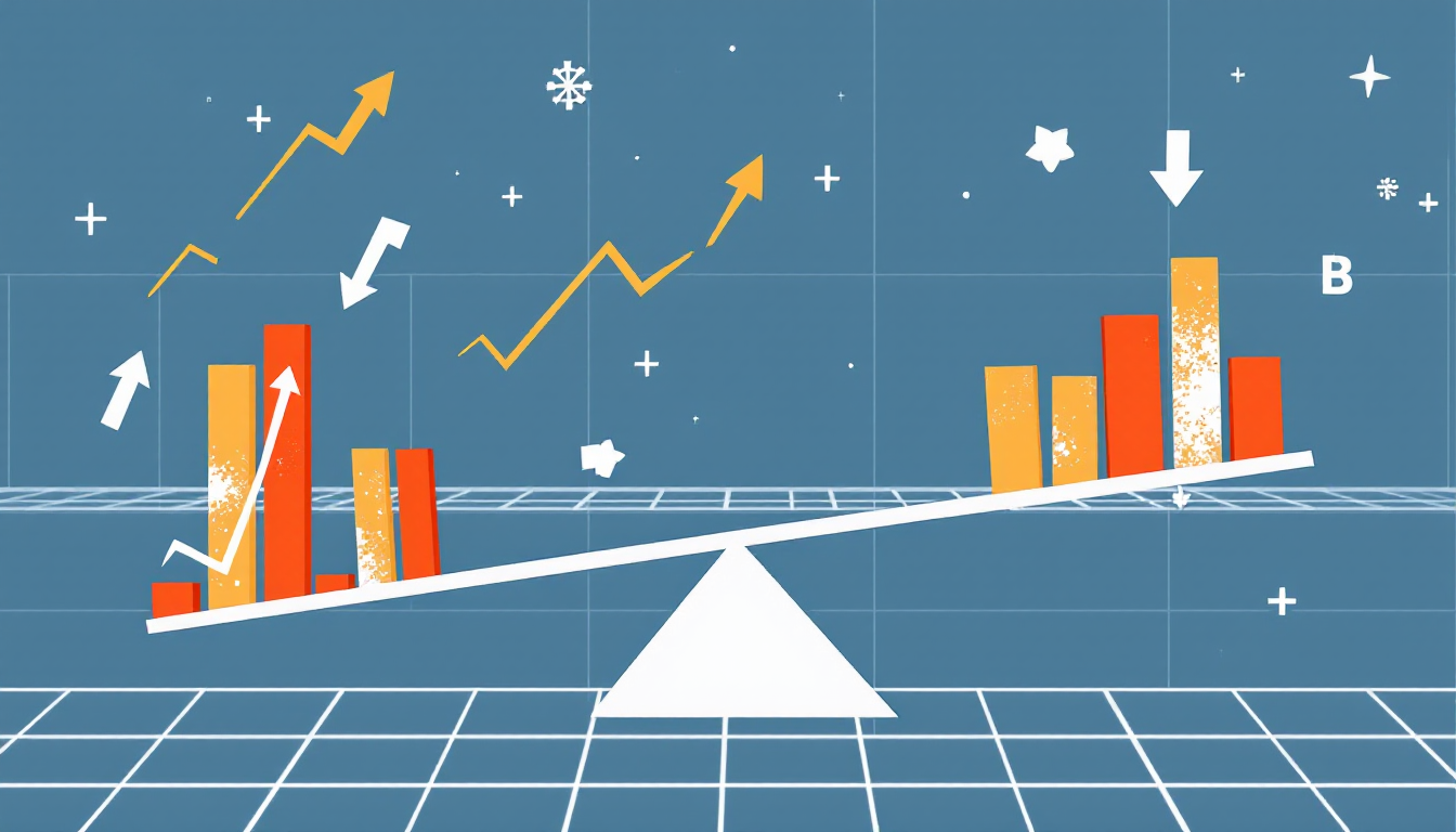 금리와 장기국채 가격의 반비례 관계를 시소로 표현한 이미지