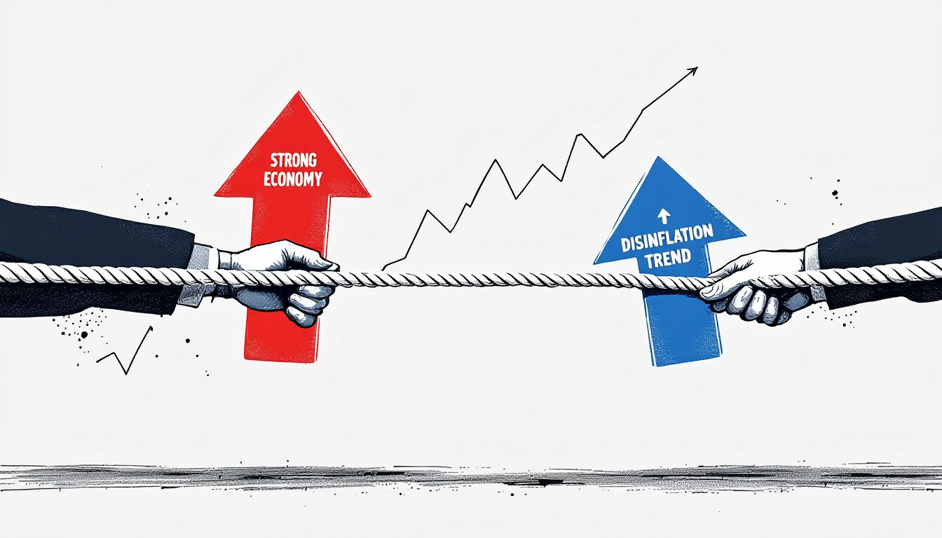미국 10년물 국채 금리 상승과 하락 요인 간 힘겨루기 이미지