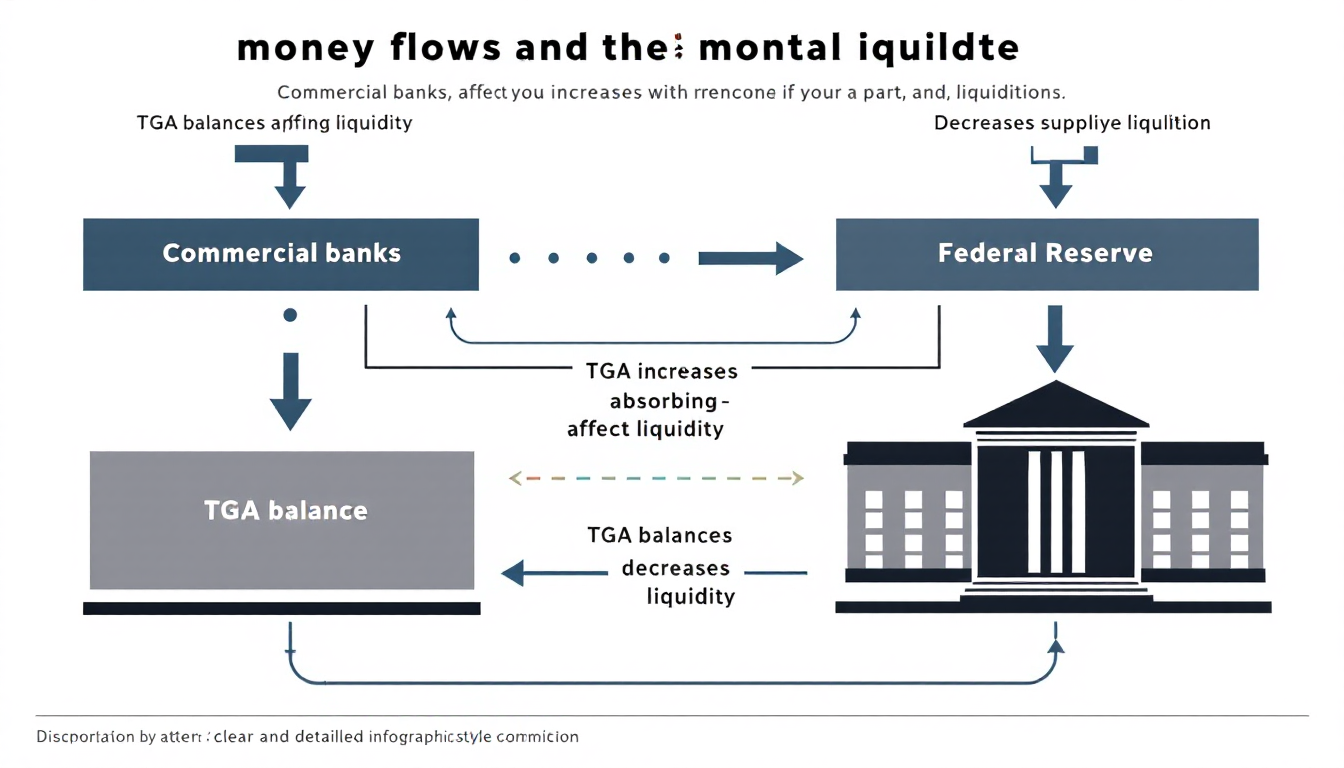 TGA의 유동성 흡수와 공급 작동 원리 다이어그램