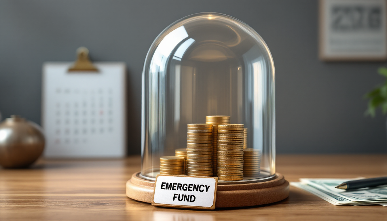 비상금을 안전하게 보호하는 금융 방어막 이미지