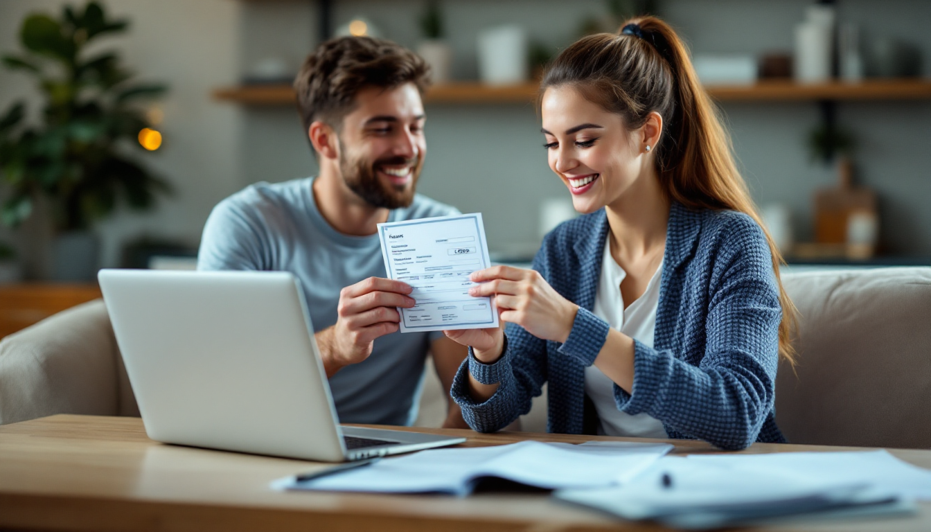 사회초년생이 첫 월급을 받고 기뻐하는 모습