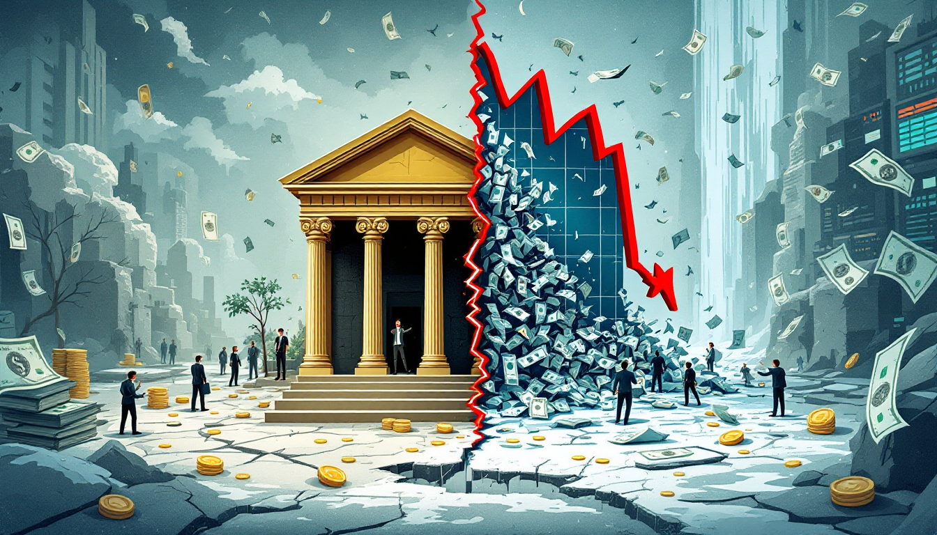 금융시스템 내 자금조달 유동성 리스크와 시장 유동성 리스크를 표현한 개념적 이미지