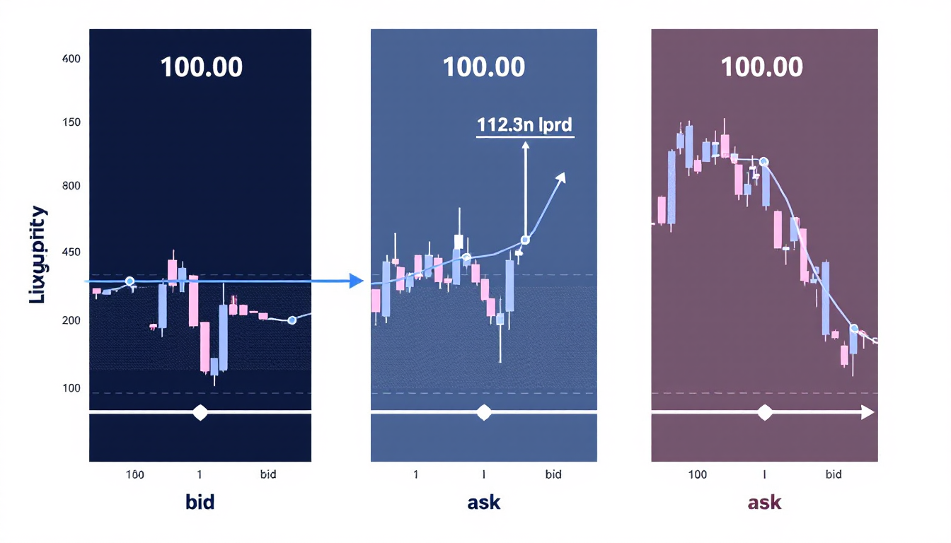 시장 유동성의 깊이, 폭, 탄력성을 설명하는 인포그래픽