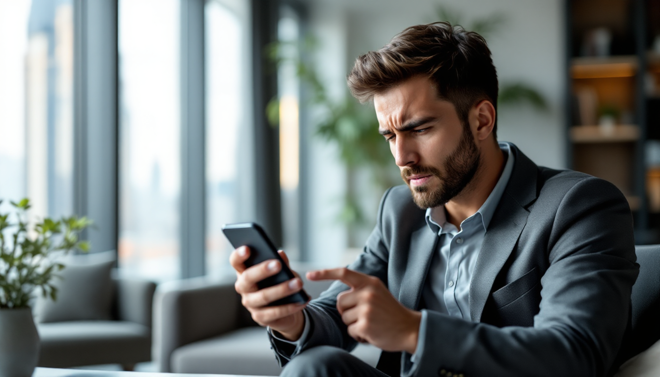 사회초년생이 첫 월급 통장을 보고 걱정하는 모습의 실사 이미지