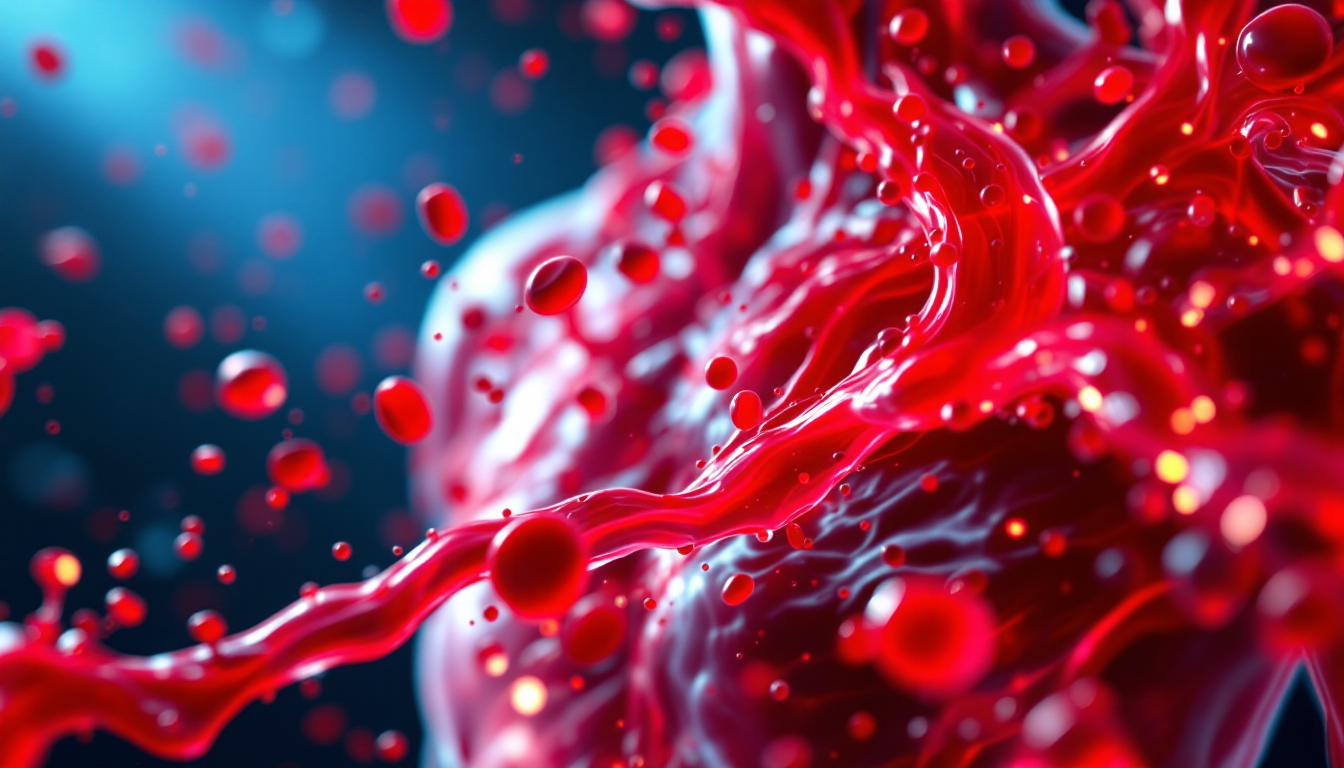 금융 시장의 혈액처럼 흐르는 시장 유동성을 상징하는 인체 내부 혈액 흐름