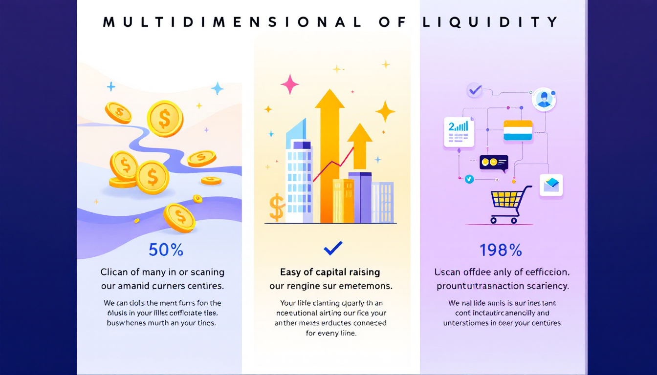 유동성의 다차원적 정의를 시각화한 인포그래픽 이미지