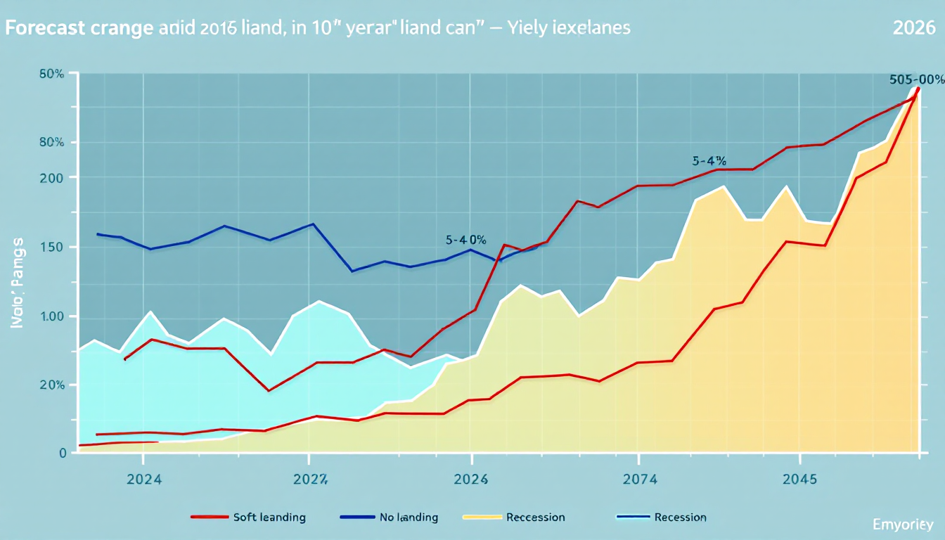 2026년 미국 10년물 국채 금리 전망 시나리오 그래프
